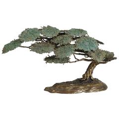 Brutalist Serengeti Tree Sculpture in Brass Brutalist Serengeti Tree Sculpture in Brass