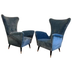 Pair of Lounge Chairs by I.S.A, Italy, circa 1950