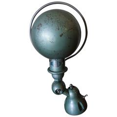 Green Industrial French Wall Light by Jean-Louis Domecq for Jieldé, 1950s 6