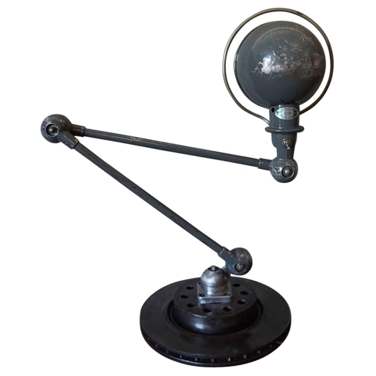 Grey Industrial Articulated Desk Lamp from Jielde, 1950s