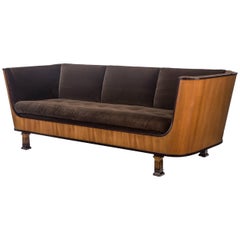 Erik Chambert, Swedish Ebonzied and Elm Sofa / Day Bed