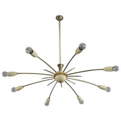 Charming Italian Sputnik Chandelier Designed Stilnovo, Italy, 1950 2