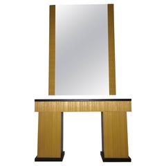 Console with Wall Mirror Designed by James Mont, circa 1935, Made in USA 5