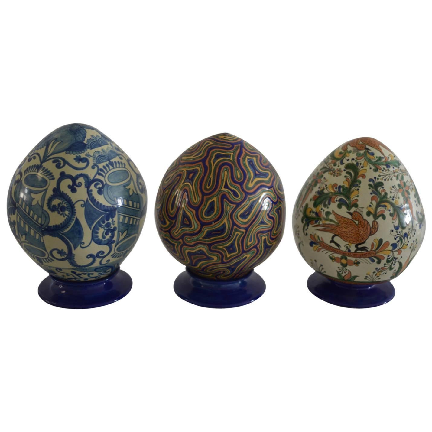 Mexican Colorful Ceramic Talavera Decoration Eggs For Sale