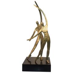 Exceptional  Bronze Sculpture of Modernistic Figures by Gardner Locke