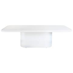 White Lacquered Dunbar Pedestal Table
