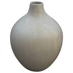 Antique White Porcelain Short Neck Vase