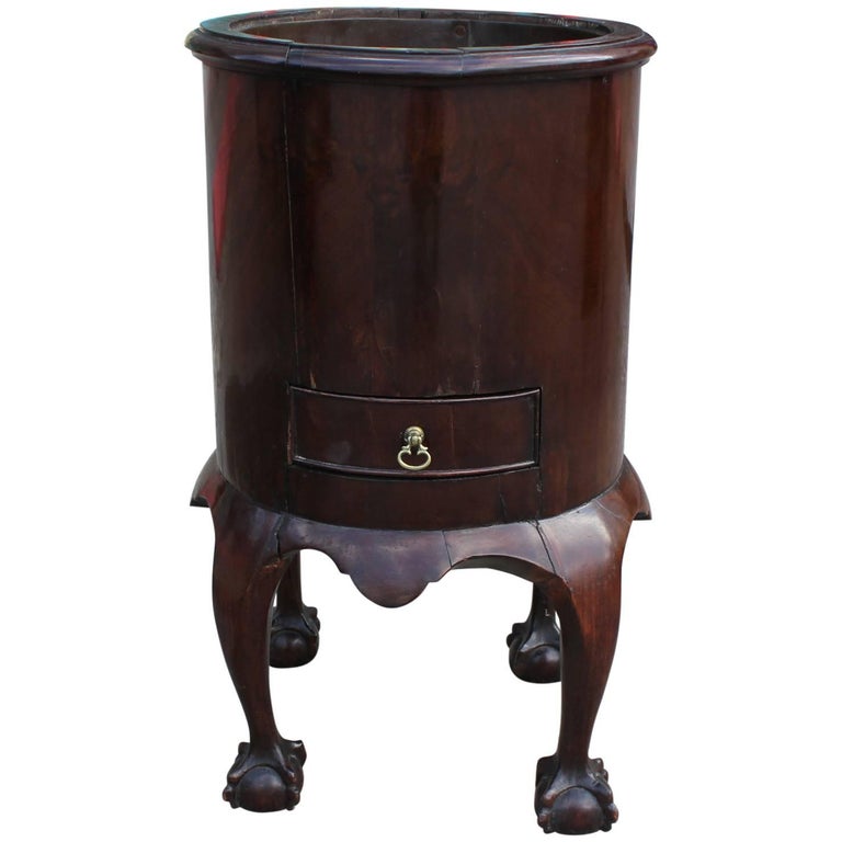 18th Century Moahogany English Wine Cooler Ball and Claw Feet at