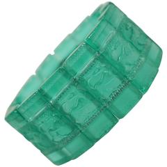 René Lalique Bracelet "Griffons" Green Glass