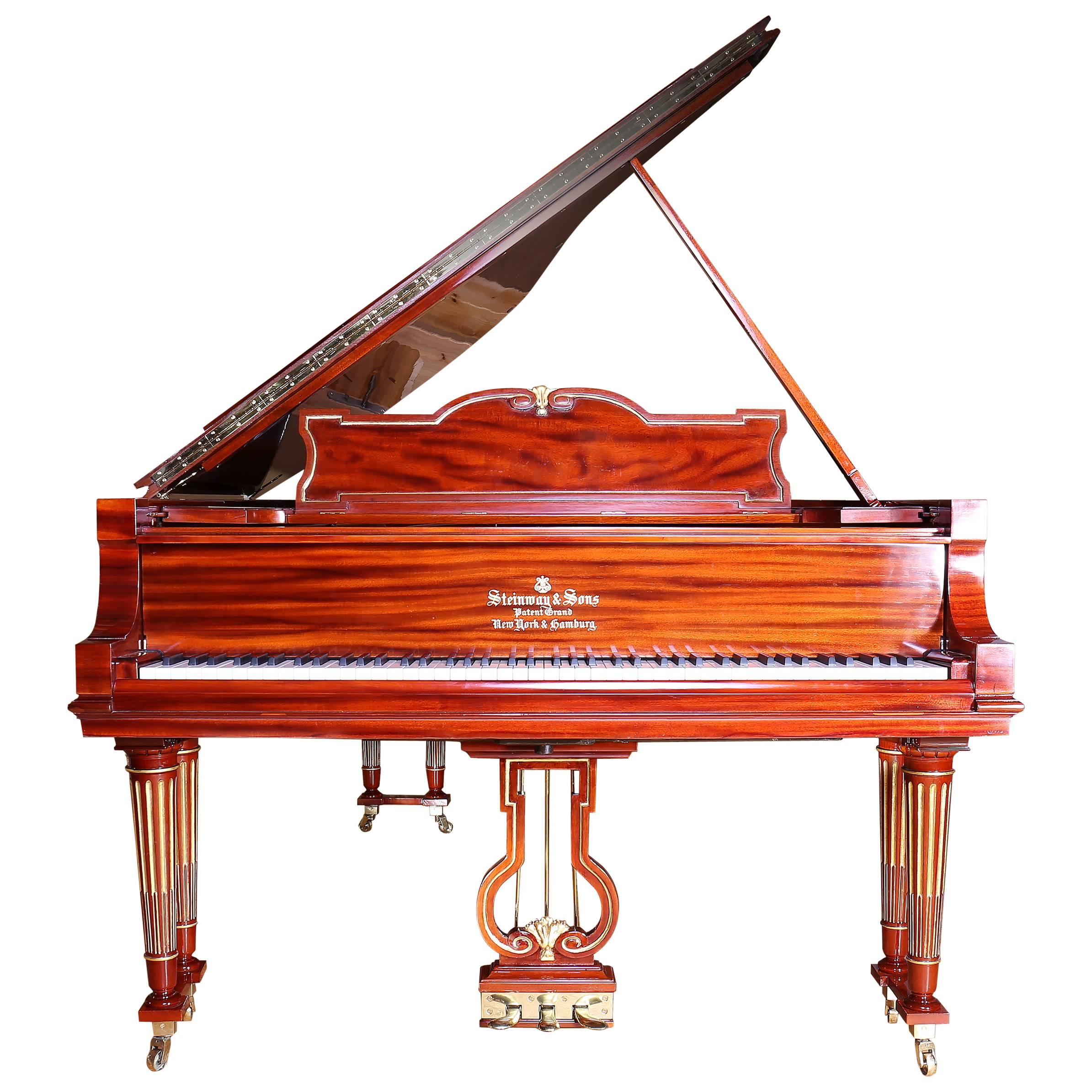 German Steinway & Sons B-211 Louis XVI Gold-Plated Details For Sale