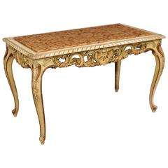 20th Century Italian Lacquered, Gilded, Painted Coffee Table