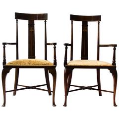 Pair of Arts & Crafts Armchairs 1