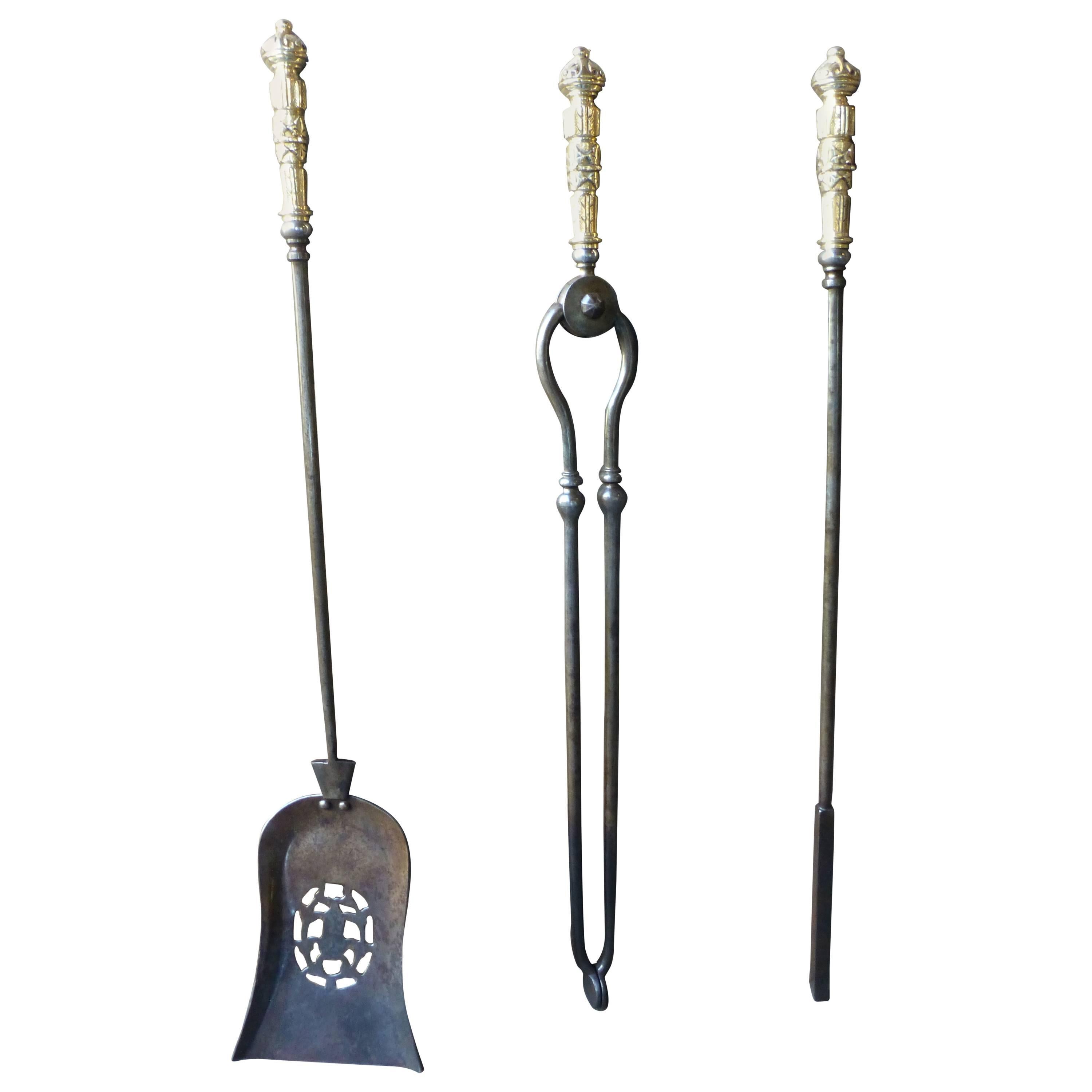 19th Century English Fire Tools, Fireplace Tools