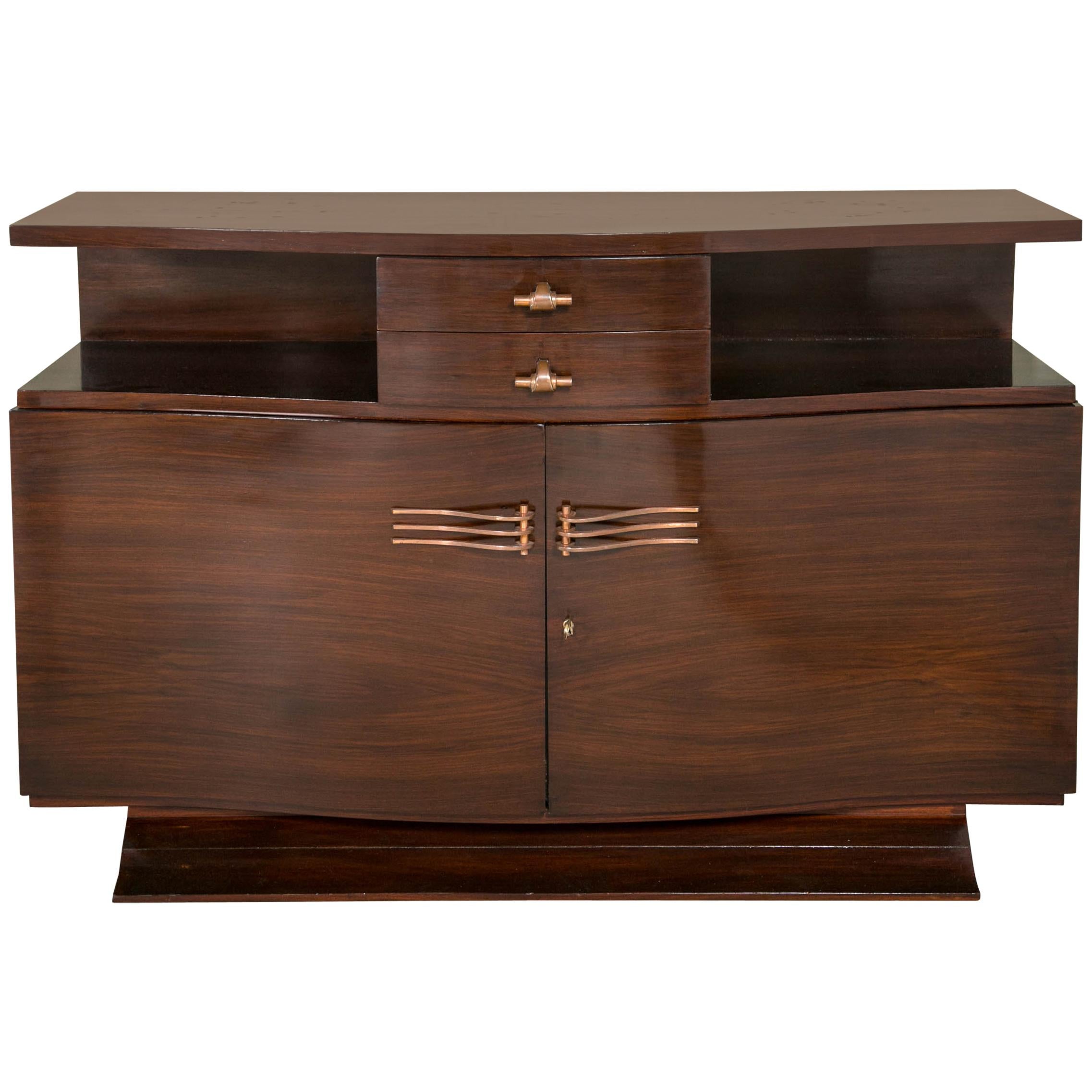 French Art Deco Rosewood Sideboard For Sale