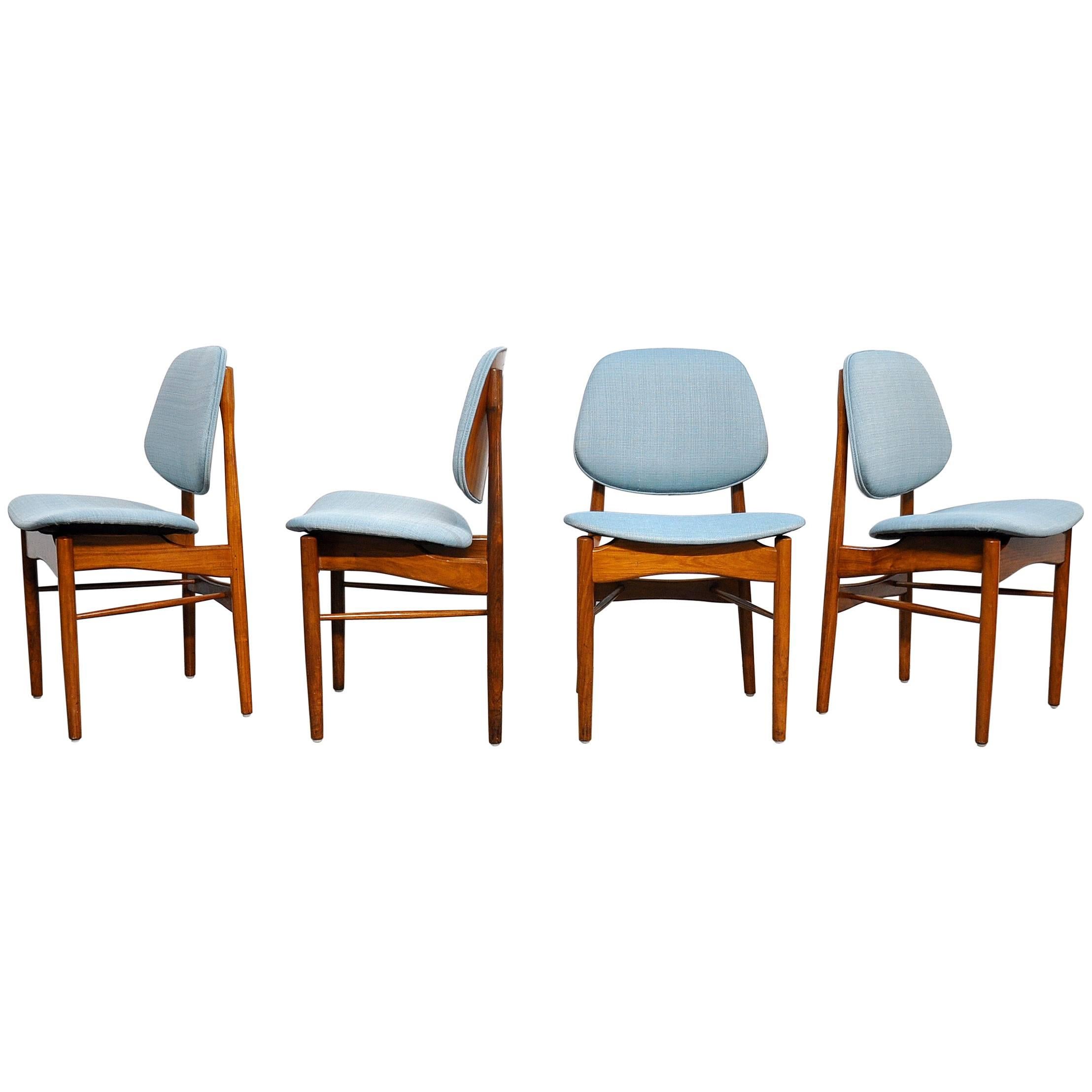 Set of Four Teak Dining Chairs, Attributed to Finn Juhl