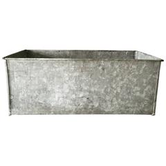 Vintage Zinc Galvanised Planter Trough