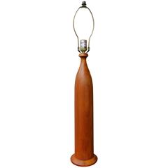 Huge Danish Modern Teak Wine Bottle Lamp 4