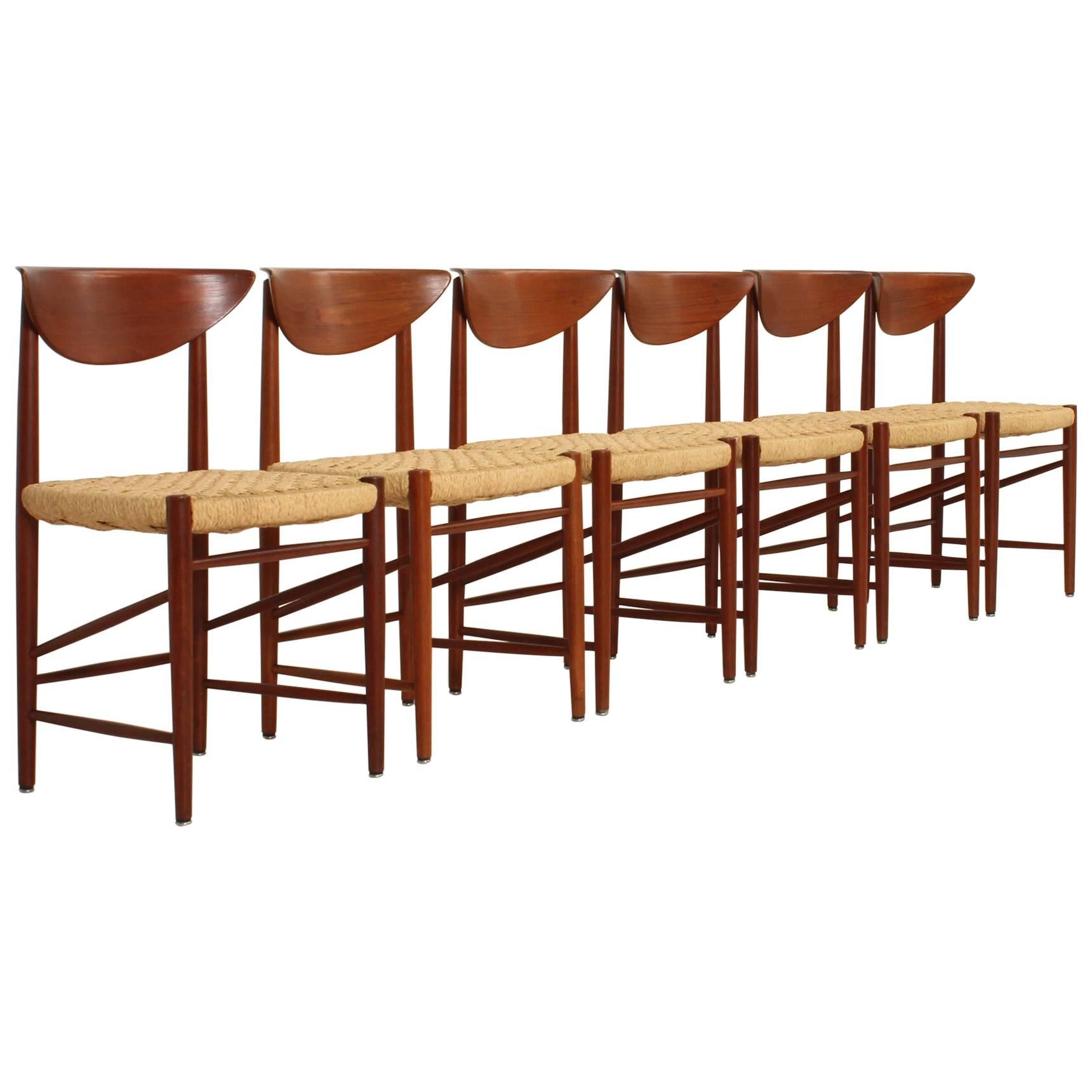Set of Six Hvidt & Mølgaard Dining Chairs For Sale