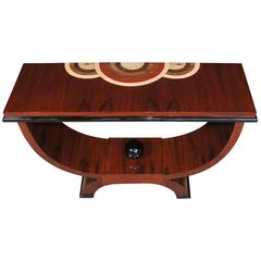 Rosewood Art Deco Style Oggee Console Table, 1920s
