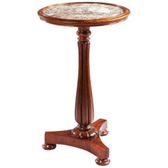 William IV Mahogany and Marble Round Occasional Table