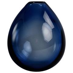 "Soap Bubble" Vase in Blue Glass by Per Lutken for Holmegaard, 1950s-1960s