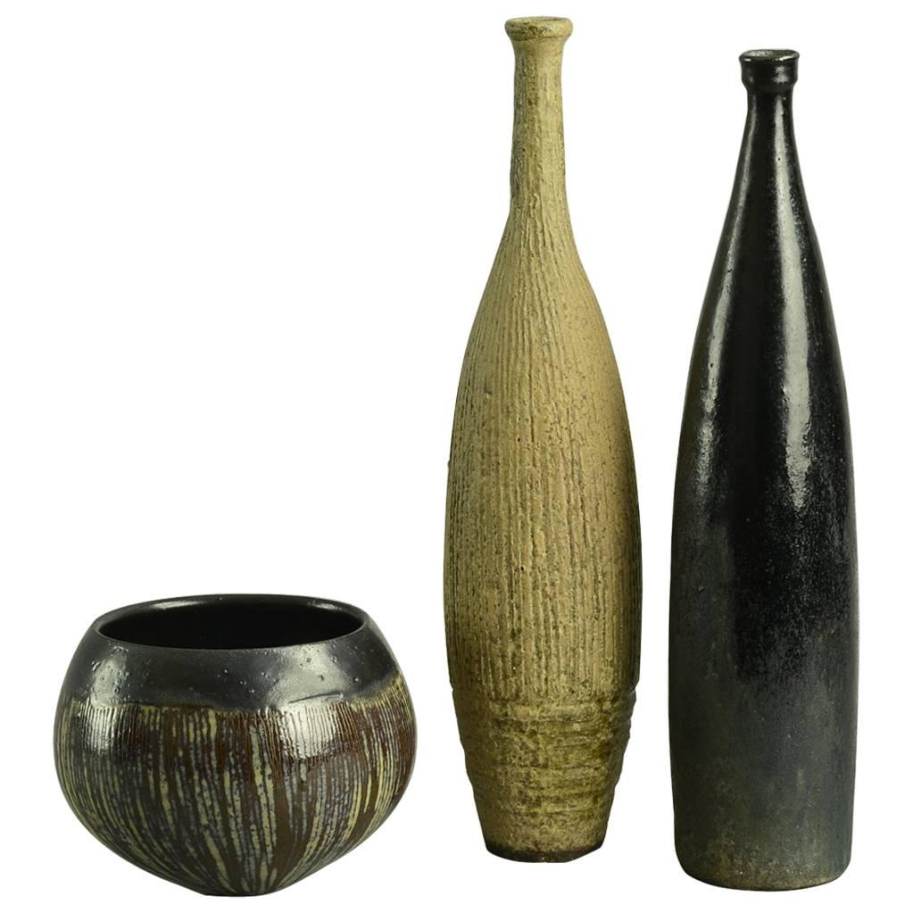 Three Vessels by Ingrid and Bruno Asshoff, Own Studio, Germany, 1950s-1960s For Sale
