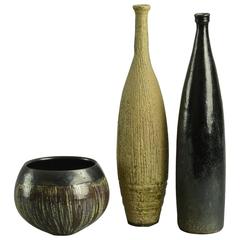 Three Vessels by Ingrid and Bruno Asshoff, Own Studio, Germany, 1950s-1960s