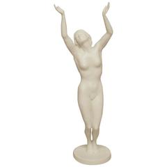 Large Rosenthal Blanc de Chine Figure of Nude Woman