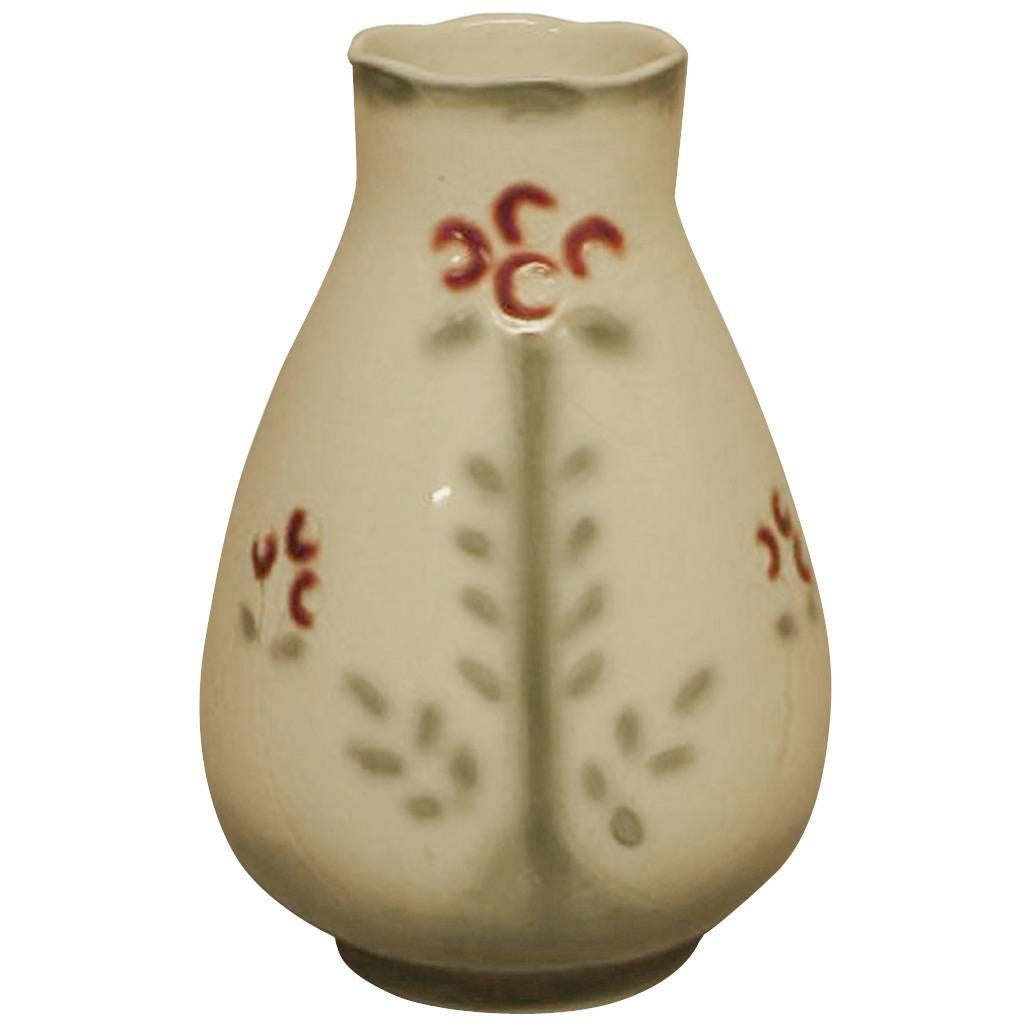 Rörstrand Art Nouveau Vase in Faience, Early 20th Century For Sale