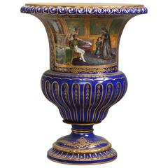 Antique Sèvres Style Urn Depicting Napoleon I Meeting with the Countess of Bonchamps