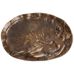 Art Nouveau Bronze Tray by Émile Vernier