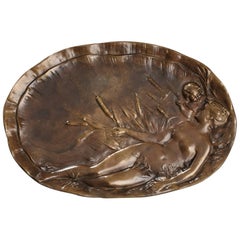 Art Nouveau Bronze Tray by Émile Vernier