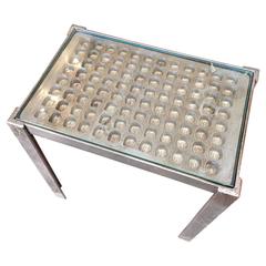 Clever Iron Drinks Table or Side Table with Vintage Candy Mold Top