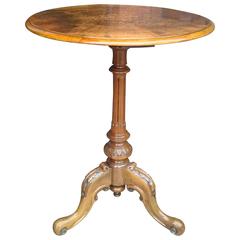 Victorian Burr Walnut and Inlaid Occasional Table by James Shoolbred