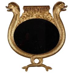 Regency Period Giltwood Mirror with Dolphins 3