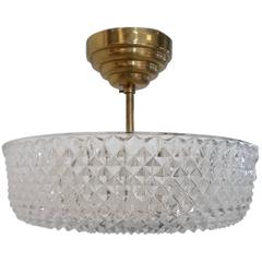 1960s Pendant Lamp in Crystal from Orrefors Glassworks 1960s Pendant Lamp in Crystal from Orrefors Glassworks
