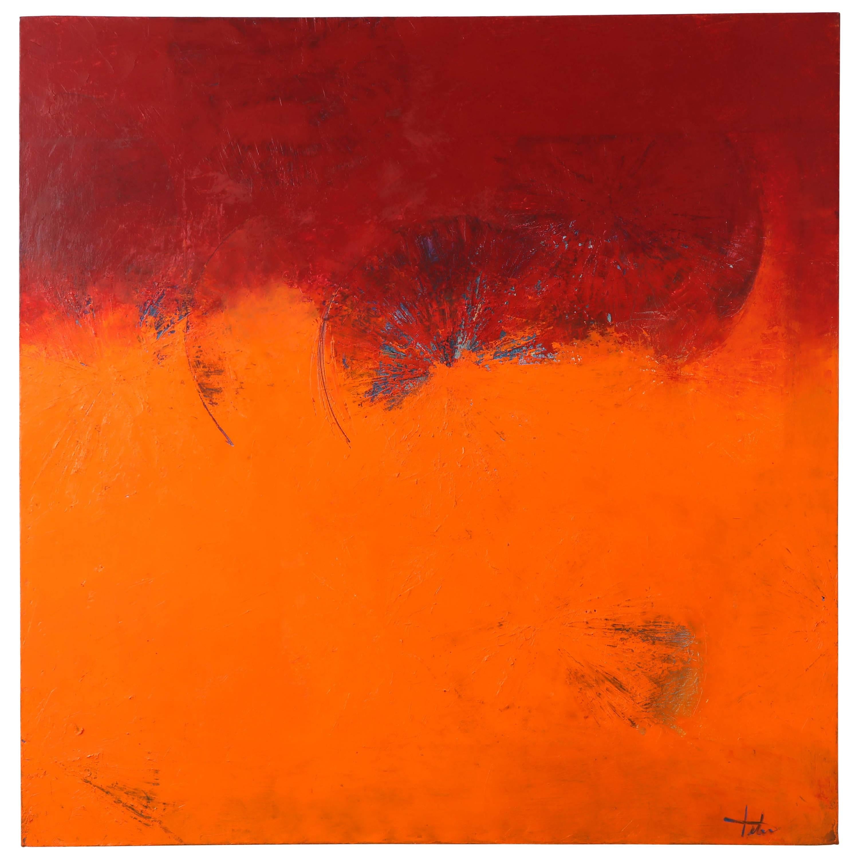 Contemporary Painting "Burst" by Jerry Teters For Sale
