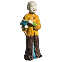 Chinese Republic Period Glazed Biscuit Model of a Boy 6
