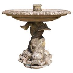 Composition Stone Fountain Base by Austin and Seeley