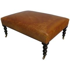 George Smith Leather Ottoman