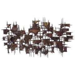Large Brutalist Wall Sculpture in the Style of Silas Seandel 4