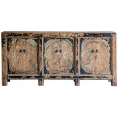 Antique Chinese Six-Door Painted Buffet, Kuang Hsu Period, circa 1875