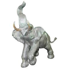 Unusual, Large and Well Detailed Bronze Elephant