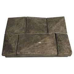 Large Modernist Shagreen Jewelry Box by R & Y Augousti 7