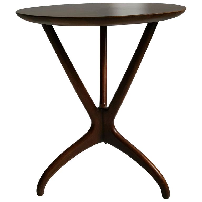 MidCentury Modern Sculptural Walnut Occasional /End Table Heritage
