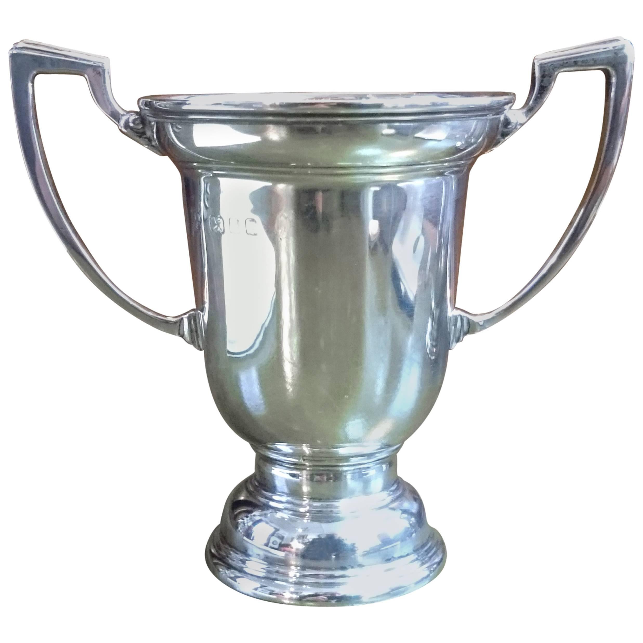Sterling Silver Trophy, Made by Harrods, London, circa 1932 For Sale