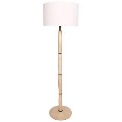 Mid Century Modern Italian Floor Lamp In Parchment After Aldo Tura 12