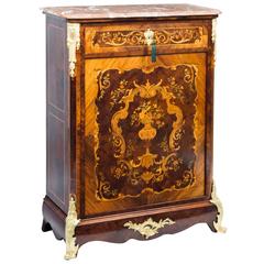 Antique French Napoleon III Marquetry Cabinet, circa 1860