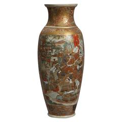 Late 19th Century Meiji Period Japanese Satsuma Vase with Samurai Warriors 2