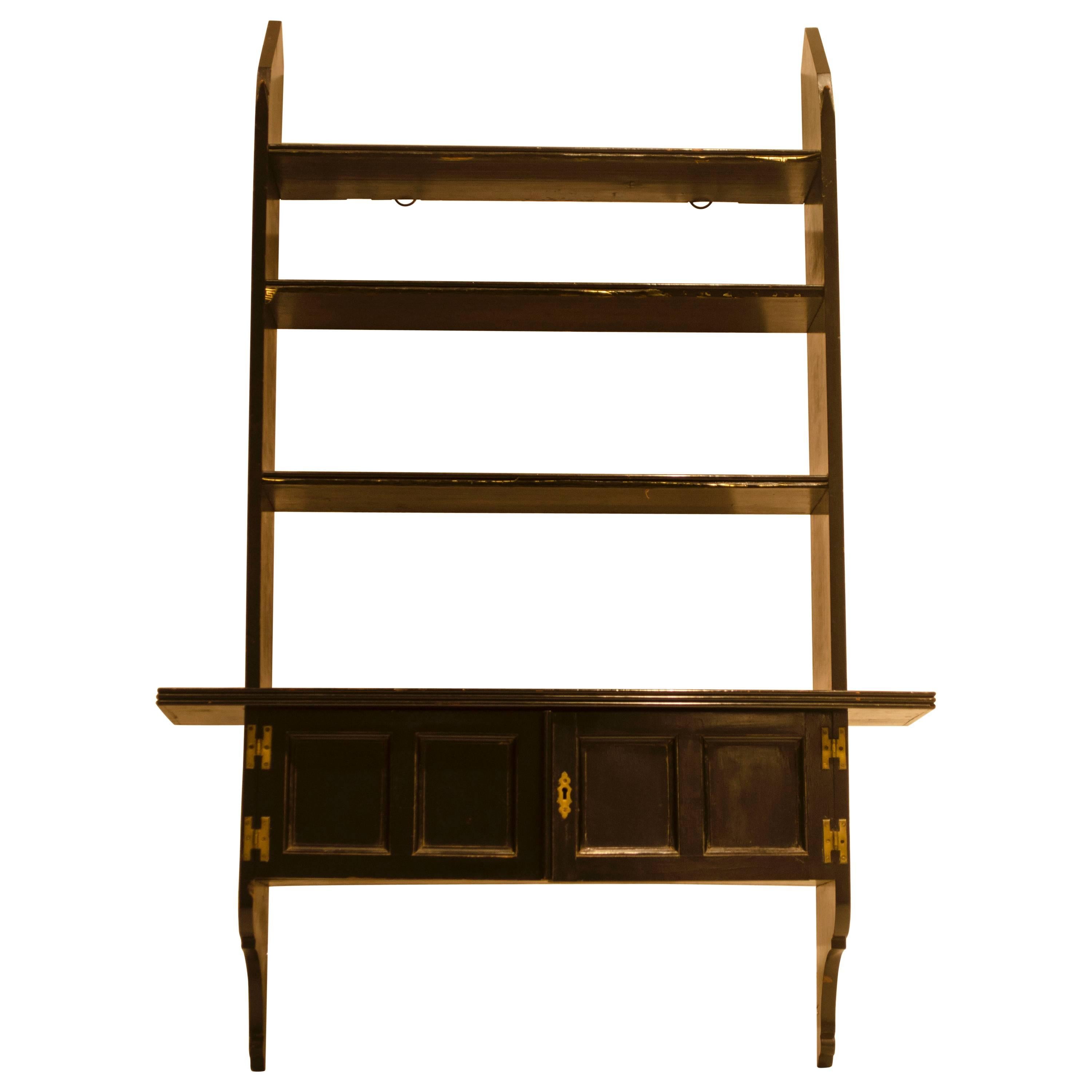 Rare Set of Anglo-Japanese Ebonised Hanging Book Shelves by E W Godwin For Sale